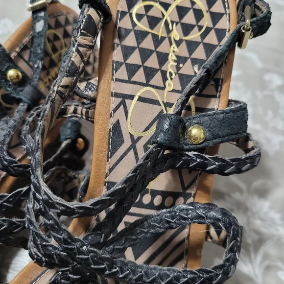 🎉HP🎉Wedges Jessica Simpson brown and black size 8.5 - Picture 6 of 7